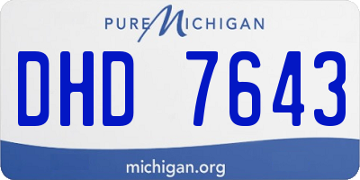 MI license plate DHD7643