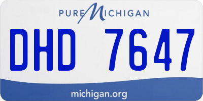 MI license plate DHD7647