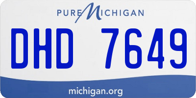 MI license plate DHD7649