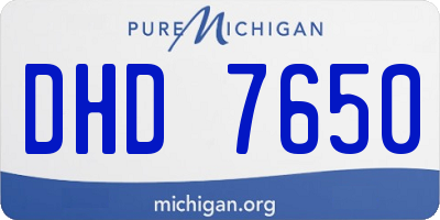 MI license plate DHD7650