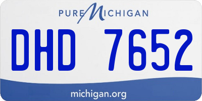 MI license plate DHD7652