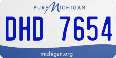 MI license plate DHD7654