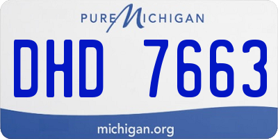 MI license plate DHD7663