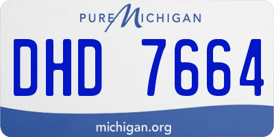 MI license plate DHD7664