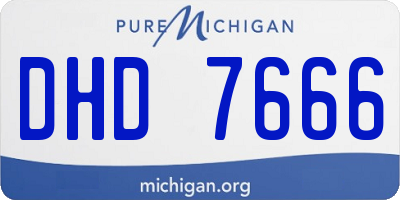 MI license plate DHD7666