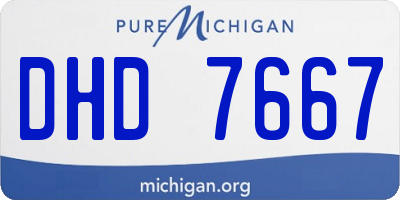 MI license plate DHD7667