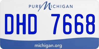 MI license plate DHD7668