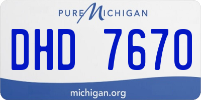MI license plate DHD7670