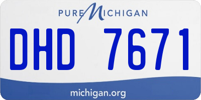 MI license plate DHD7671