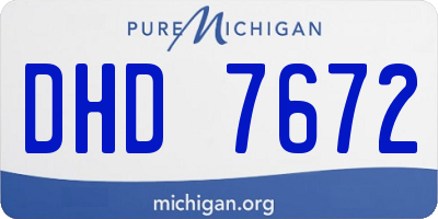 MI license plate DHD7672