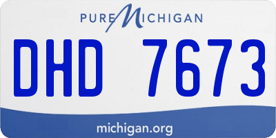 MI license plate DHD7673