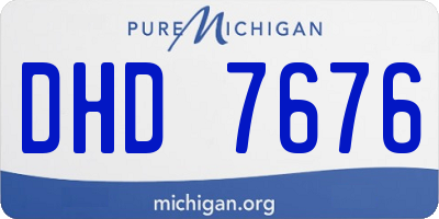 MI license plate DHD7676