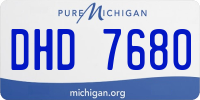 MI license plate DHD7680