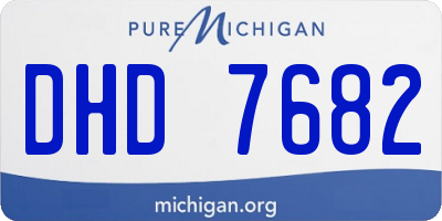 MI license plate DHD7682