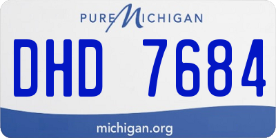 MI license plate DHD7684