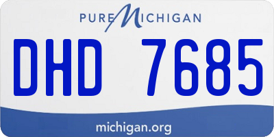MI license plate DHD7685
