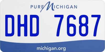 MI license plate DHD7687