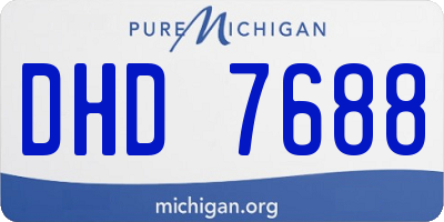 MI license plate DHD7688