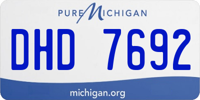 MI license plate DHD7692