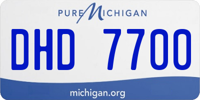 MI license plate DHD7700