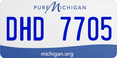 MI license plate DHD7705