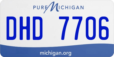 MI license plate DHD7706