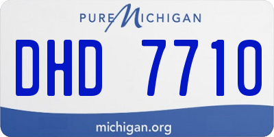 MI license plate DHD7710