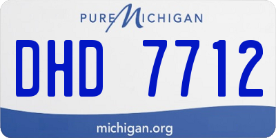 MI license plate DHD7712