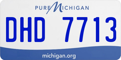 MI license plate DHD7713