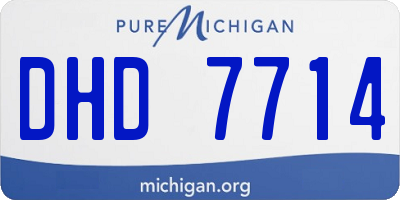 MI license plate DHD7714