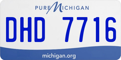 MI license plate DHD7716