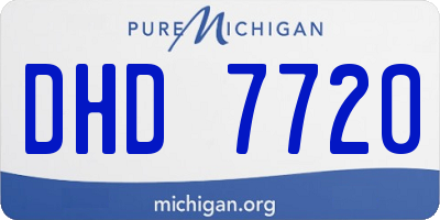 MI license plate DHD7720