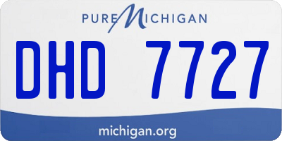 MI license plate DHD7727