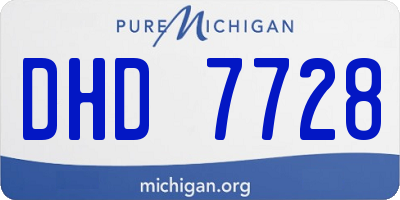 MI license plate DHD7728