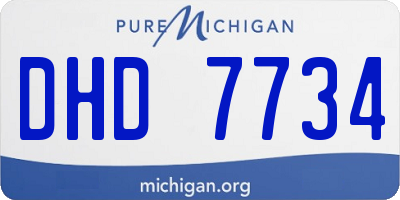 MI license plate DHD7734