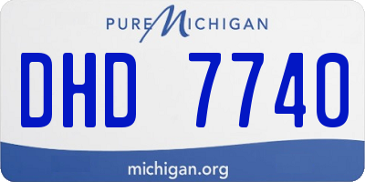 MI license plate DHD7740