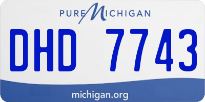 MI license plate DHD7743