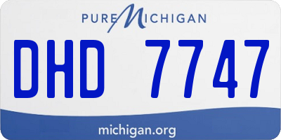 MI license plate DHD7747