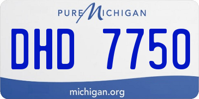 MI license plate DHD7750
