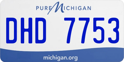 MI license plate DHD7753