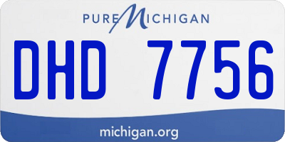 MI license plate DHD7756