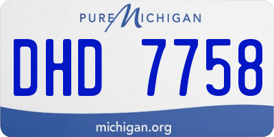 MI license plate DHD7758