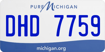MI license plate DHD7759