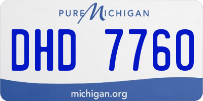 MI license plate DHD7760
