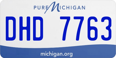 MI license plate DHD7763