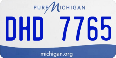 MI license plate DHD7765