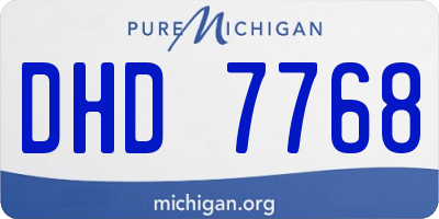 MI license plate DHD7768