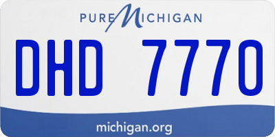 MI license plate DHD7770