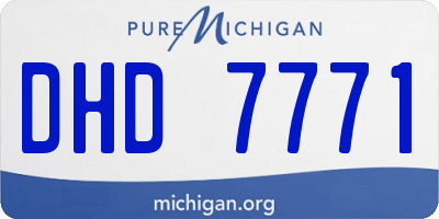 MI license plate DHD7771