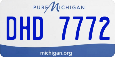 MI license plate DHD7772